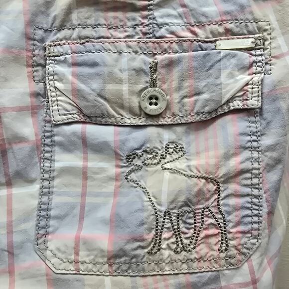 Vintage Abercrombie & Fitch Plaid Bermuda Shorts Summer Outdoor Multicolor SZ 4 - Picture 3 of 6